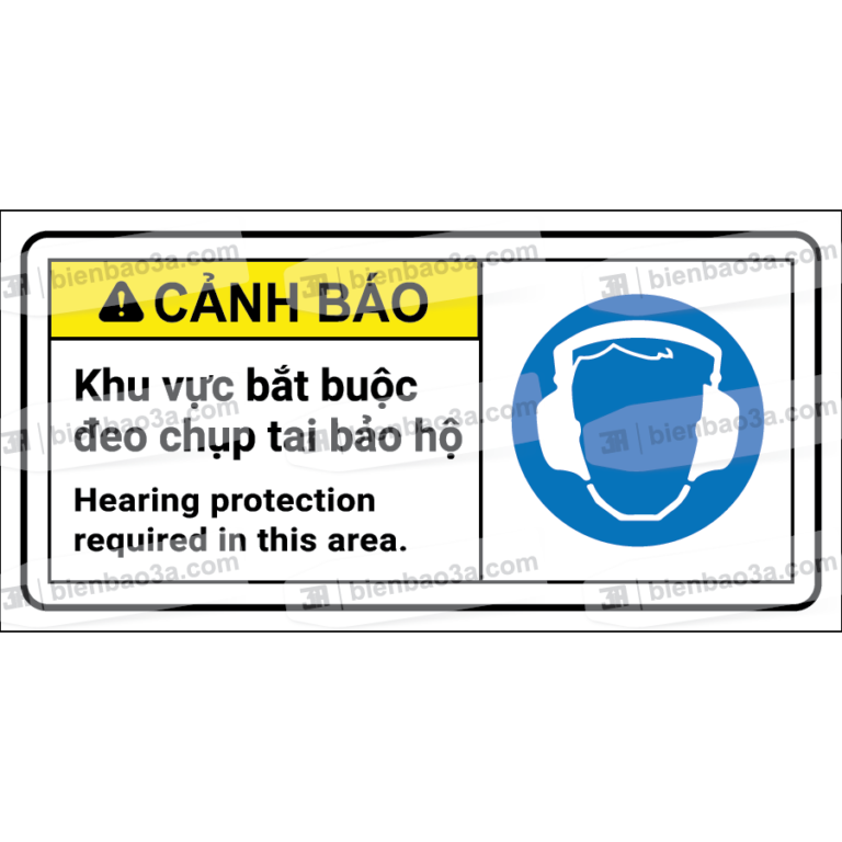 Biển cảnh báo Biển cảnh báo khu vực tiếng ồn cao 3A Safety