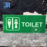 Biển exit dạ quang thoát hiểm chỉ nhà vệ sinh Toilet