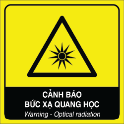 Biển cảnh báo nguy hiểm bức xạ quang học