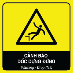 Biển cảnh báo nguy hiểm dốc dựng đứng