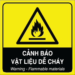 Biển cảnh báo nguy hiểm vật liệu dễ cháy