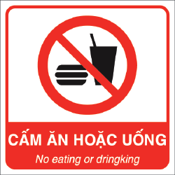 Biển báo cấm ăn uống