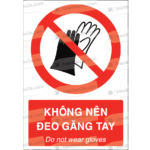 Biển báo cấm đeo găng tay