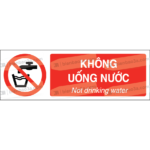 Biển báo cấm uống nước