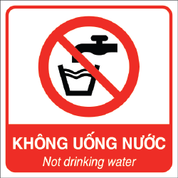 Biển báo cấm uống nước