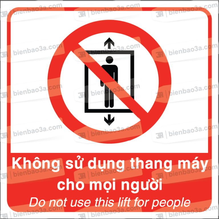 Biển báo cấm sử dụng thang máy