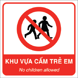 Biển báo khu vực cấm trẻ em