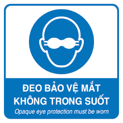 Biển bắt buộc đeo bảo vệ mắt không trong suốt