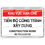 Biển báo công trình - Khu vực hạn chế