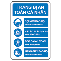 Biển cảnh báo Trang bị an toàn cá nhân