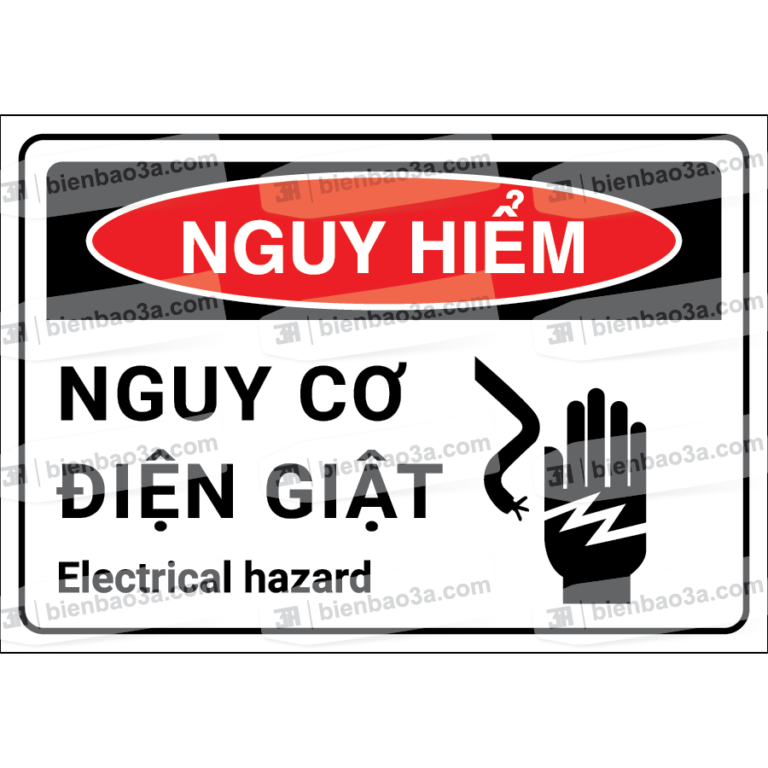 Biển cảnh báo nguy hiểm nguy cơ điện giật