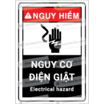 Biển cảnh báo nguy hiểm nguy cơ điện giật