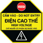 Biển cảnh báo nguy hiểm điện cao thế cấm vào