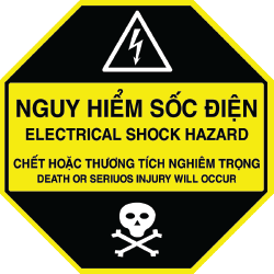 Biển cảnh báo nguy hiểm sốc điện