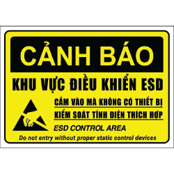 Biển cảnh báo khu vực điều khiển ESD