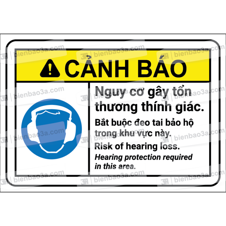 Biển cảnh báo - nguy cơ gây tổn thương thính giác