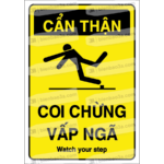 Biển cảnh báo coi chừng vấp ngã