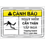 Biển cảnh báo cẩn thận vấp ngã