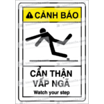 Biển cảnh báo cẩn thận vấp ngã