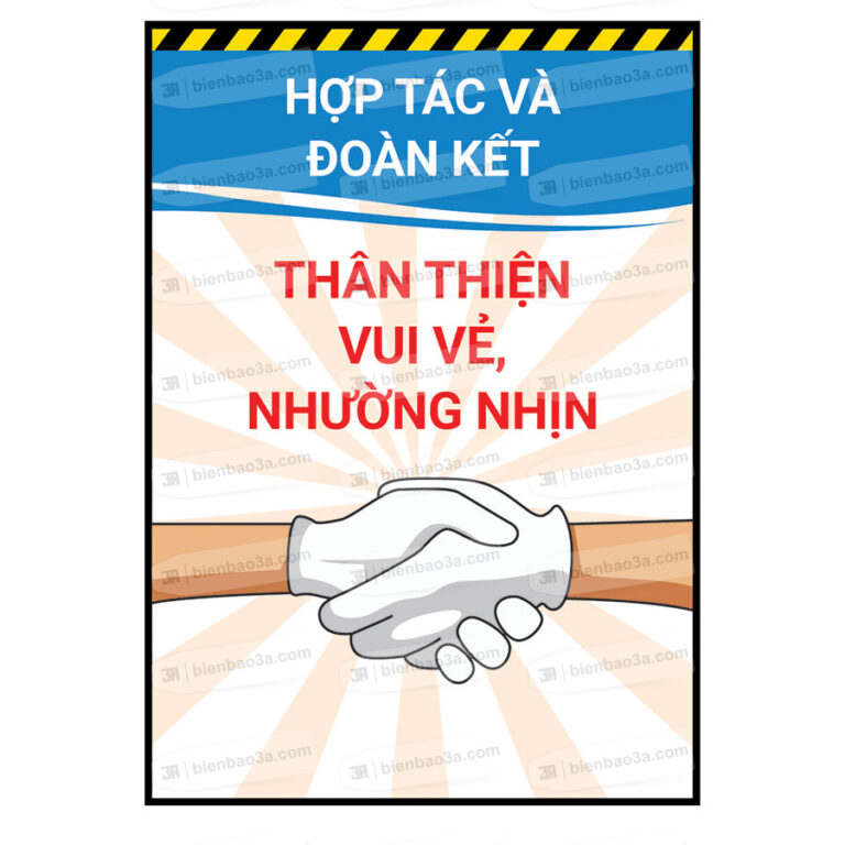 Poster an toàn - Hợp tác và đoàn kết